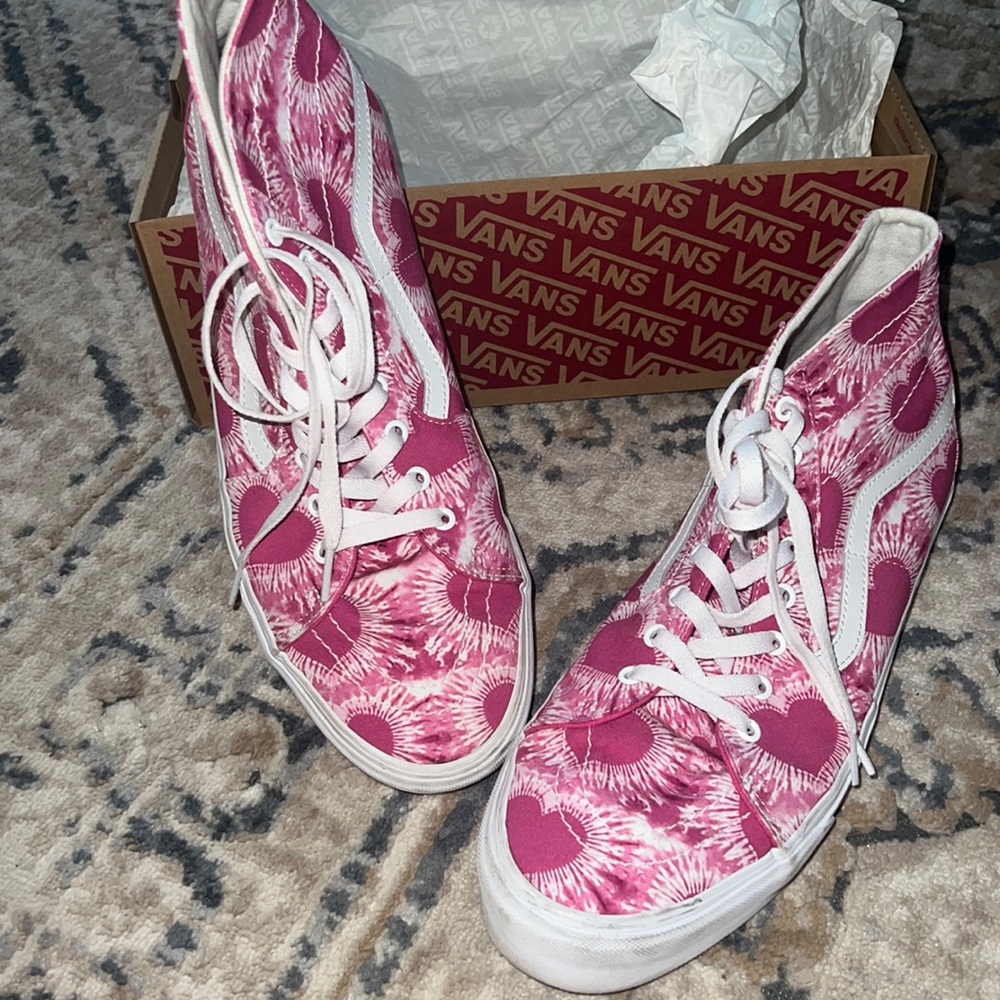 Vans sk8-Hi Tapered Tye dye hearts fuchsia